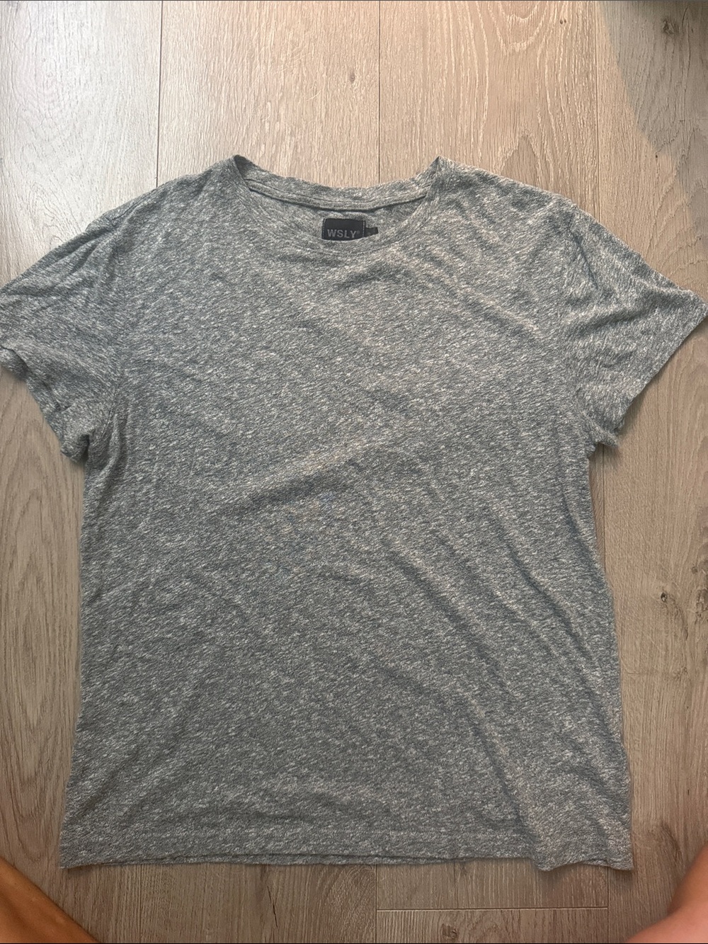 WSLY Gray Heather Crew Neck Short Sleeve Tee super soft